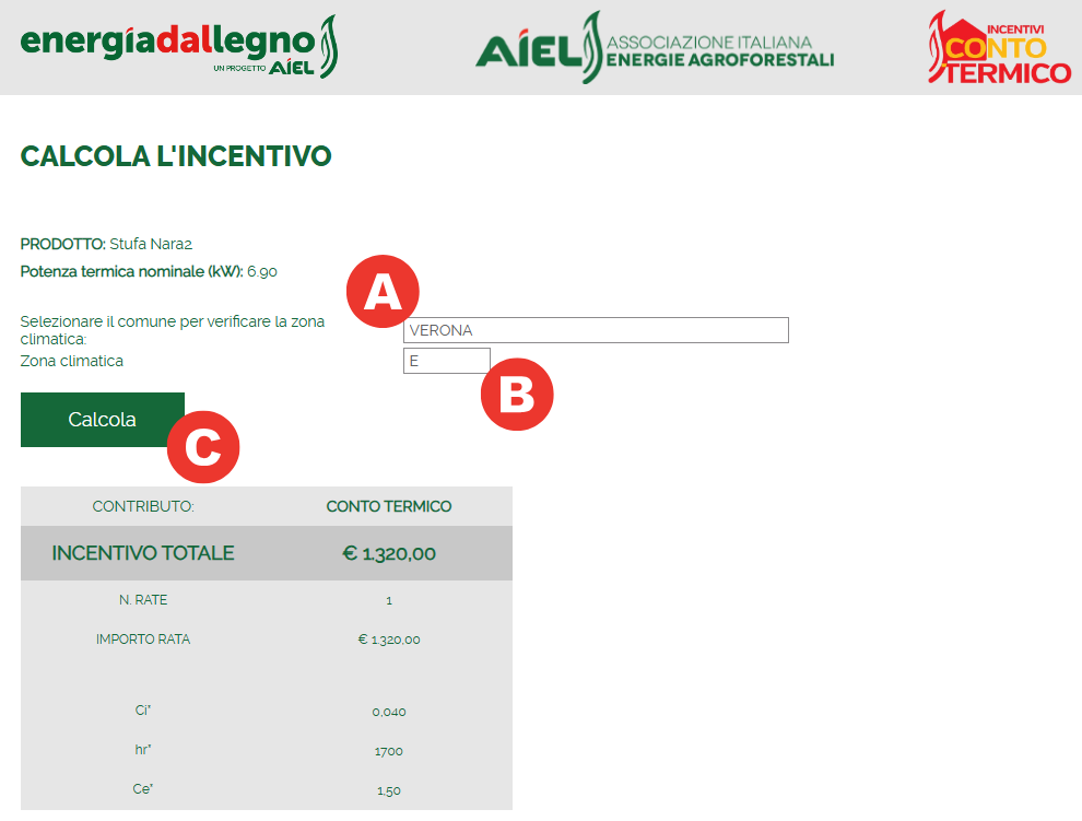 Come calcolare l'incentivo conto termico